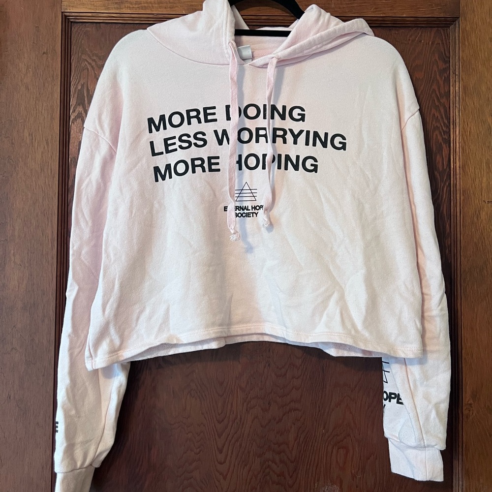 Pink cropped sweatshirt